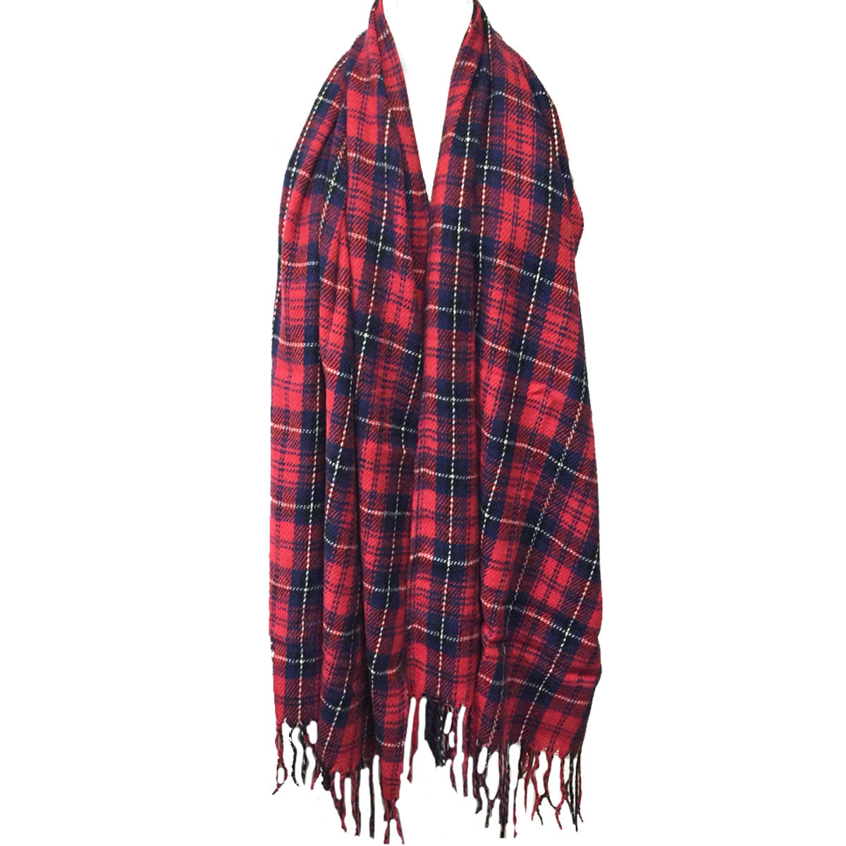 Wrapables Winter Warm Plaid Long Scarf Wrap