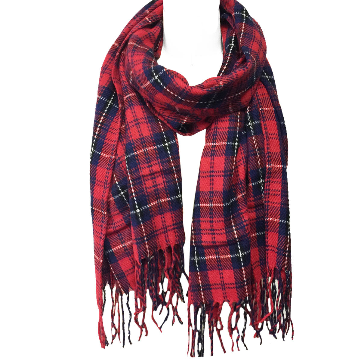 Wrapables Winter Warm Plaid Long Scarf Wrap
