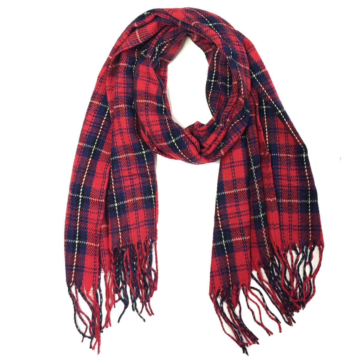 Wrapables Winter Warm Plaid Long Scarf Wrap