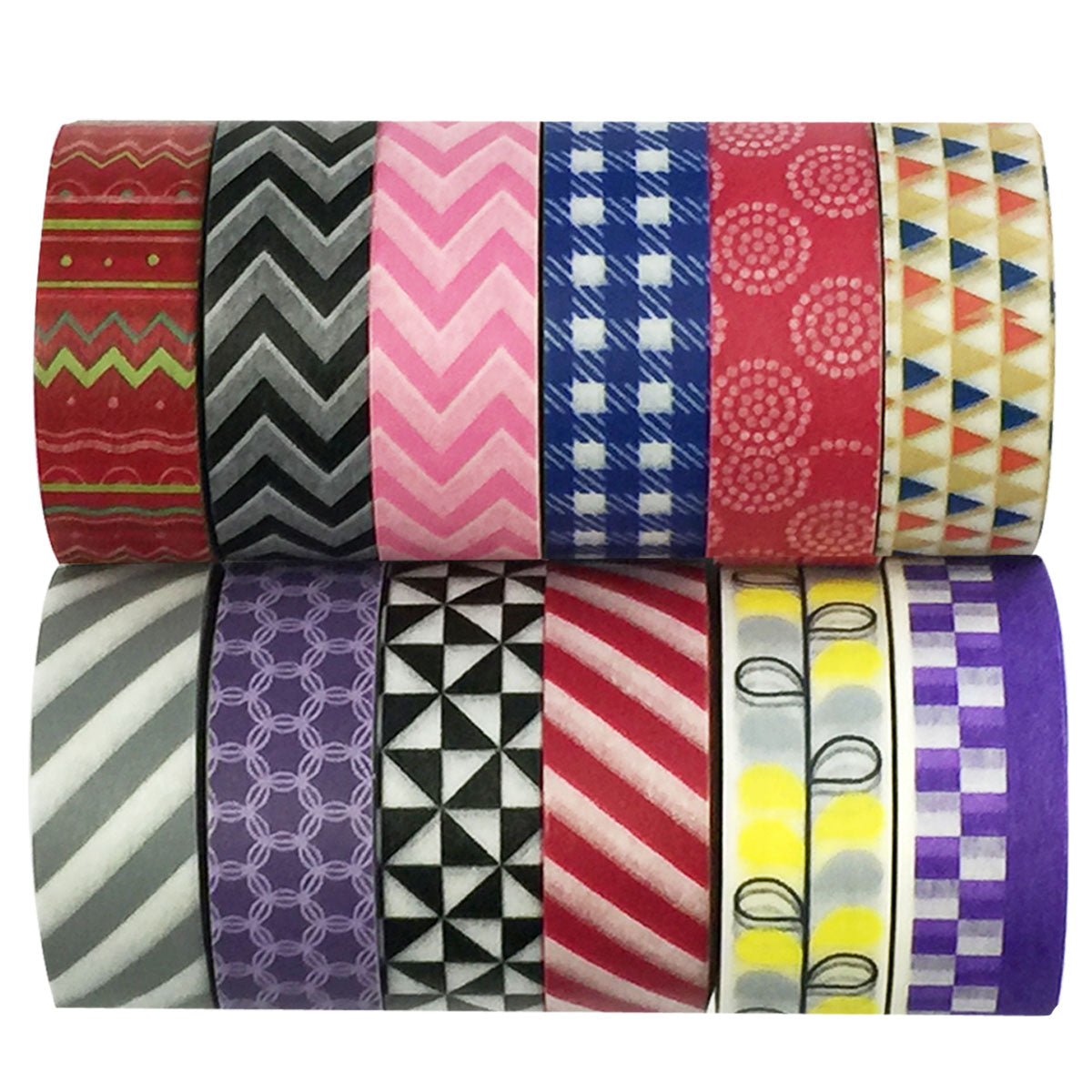 Wrapables Washi Masking Tape Collection, Set of 12