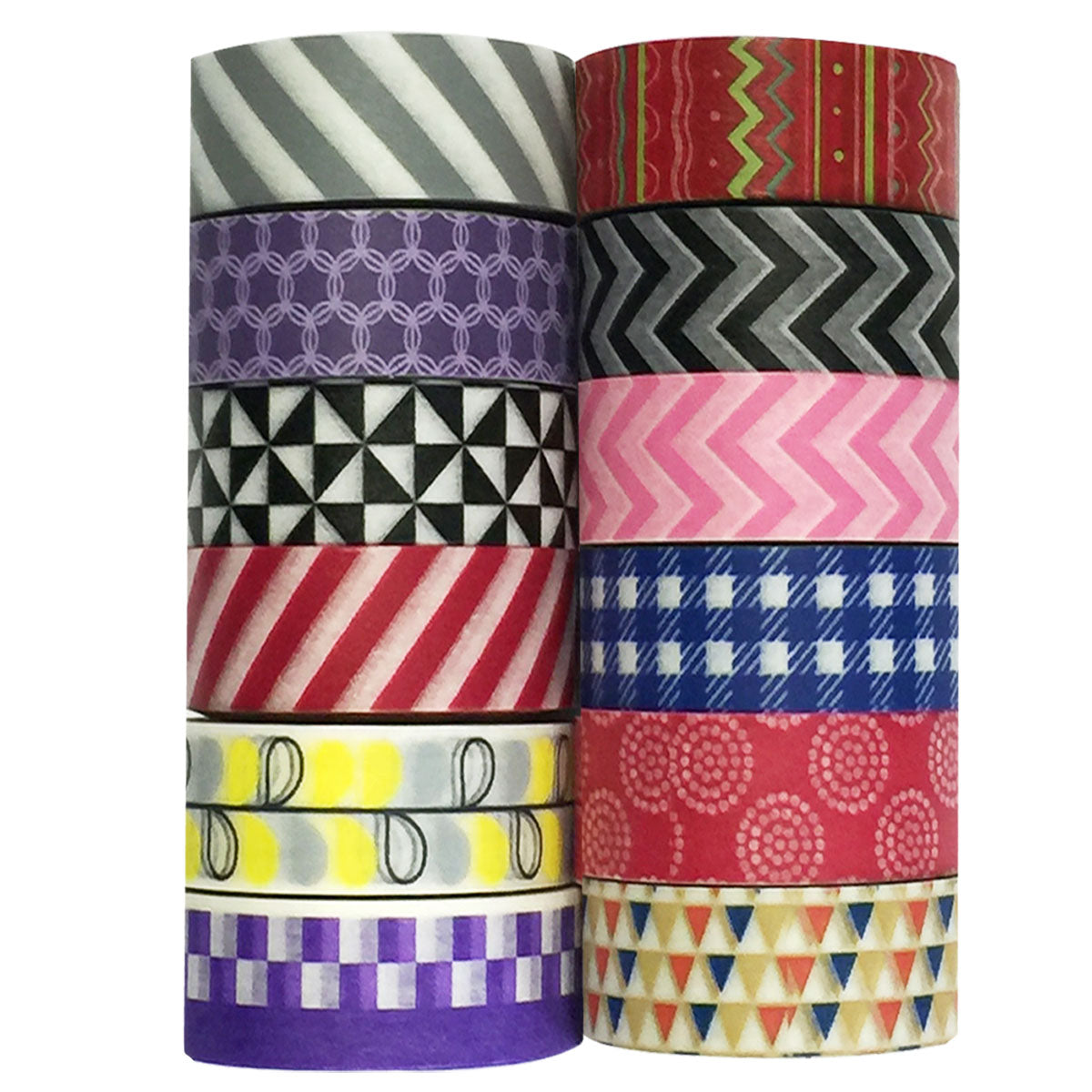 Wrapables Washi Masking Tape Collection, Set of 12