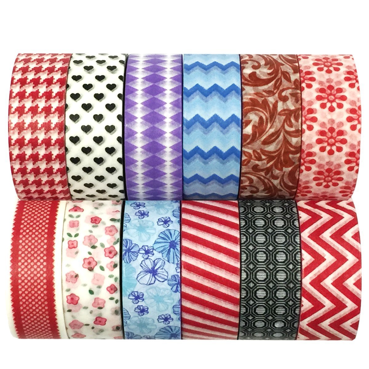Wrapables WPSET34 Washi Masking Tape Collection (Set of 12)