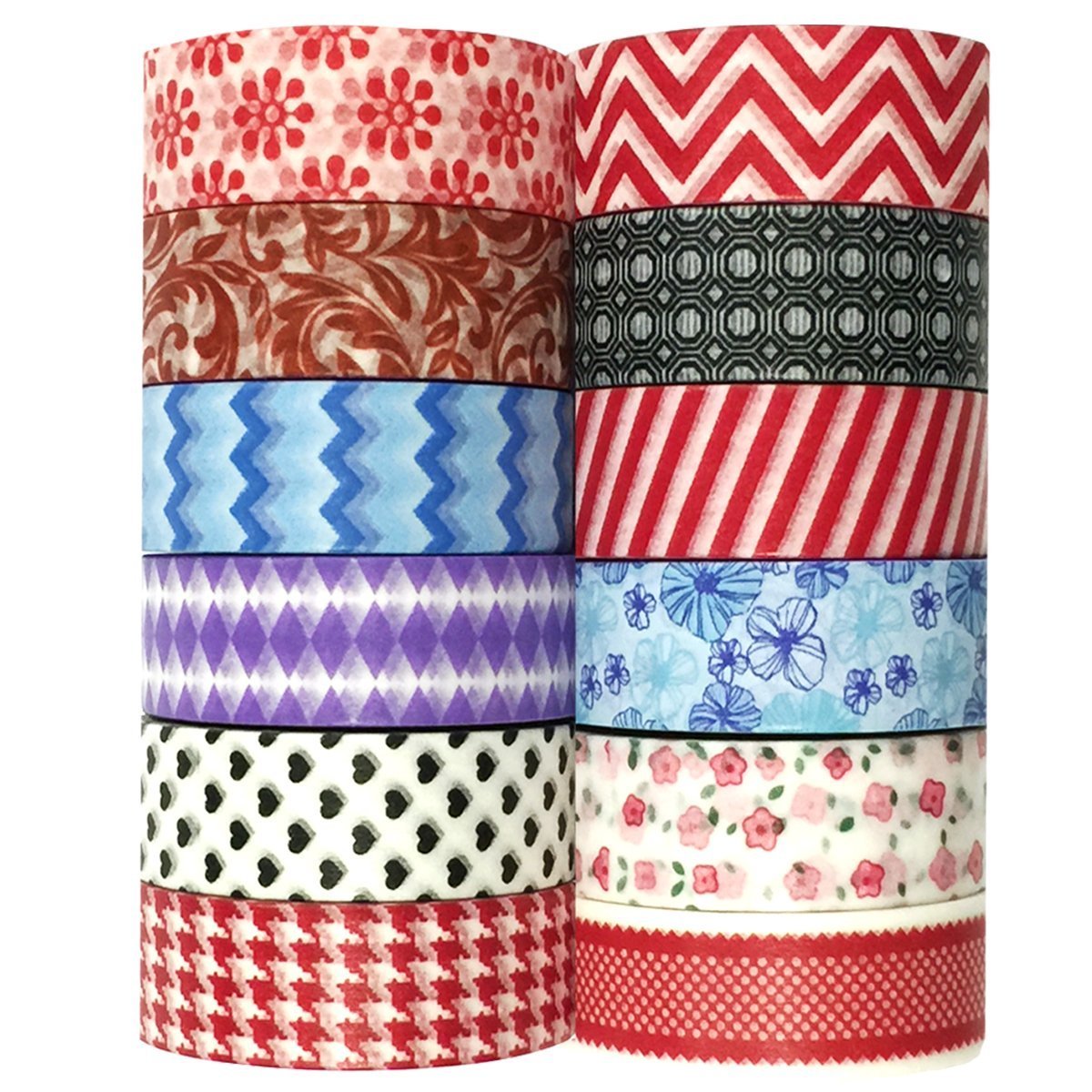 Wrapables WPSET34 Washi Masking Tape Collection (Set of 12)