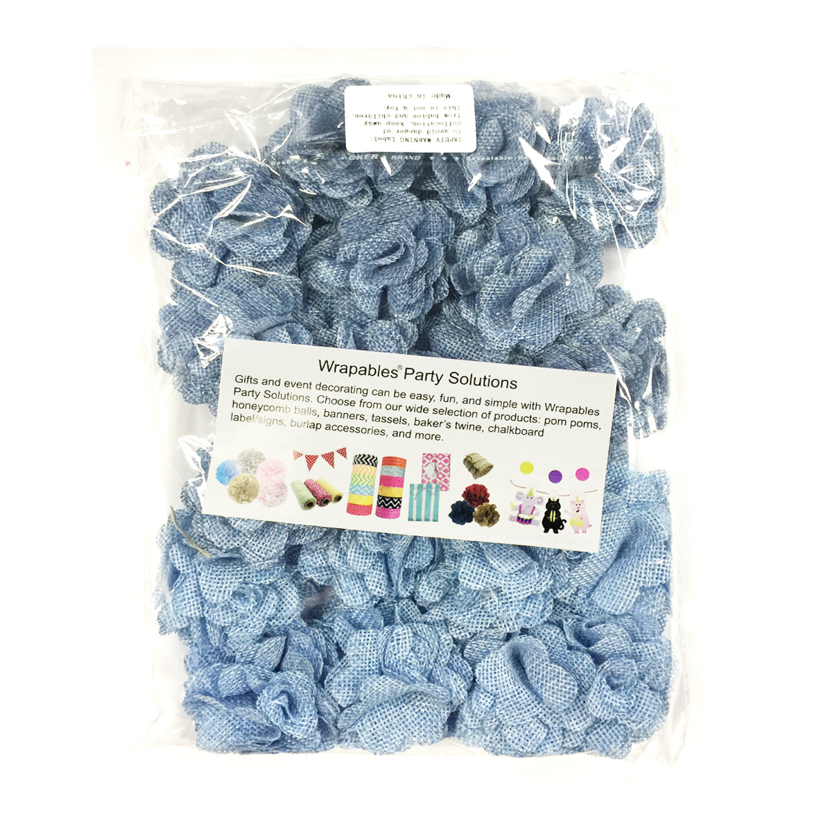 Wrapables Shabby Chic Burlap Rose Flower 2 Inch Diameter (Set of 20)