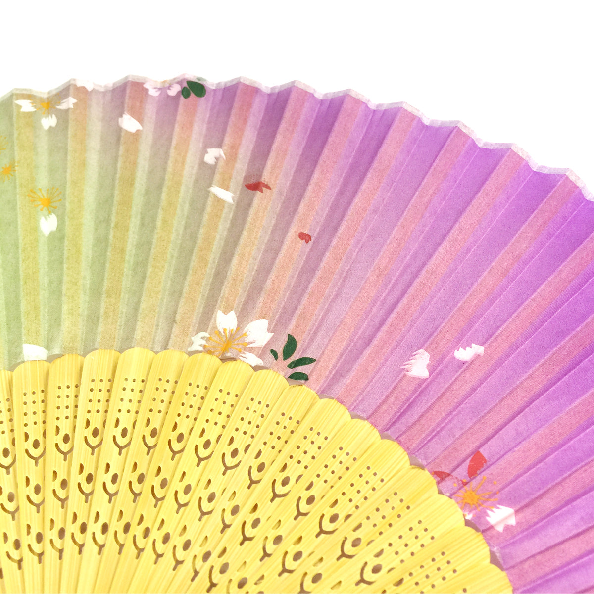 Wrapables Silk Handheld Folding Fan with Tassel and Protective Sleeve