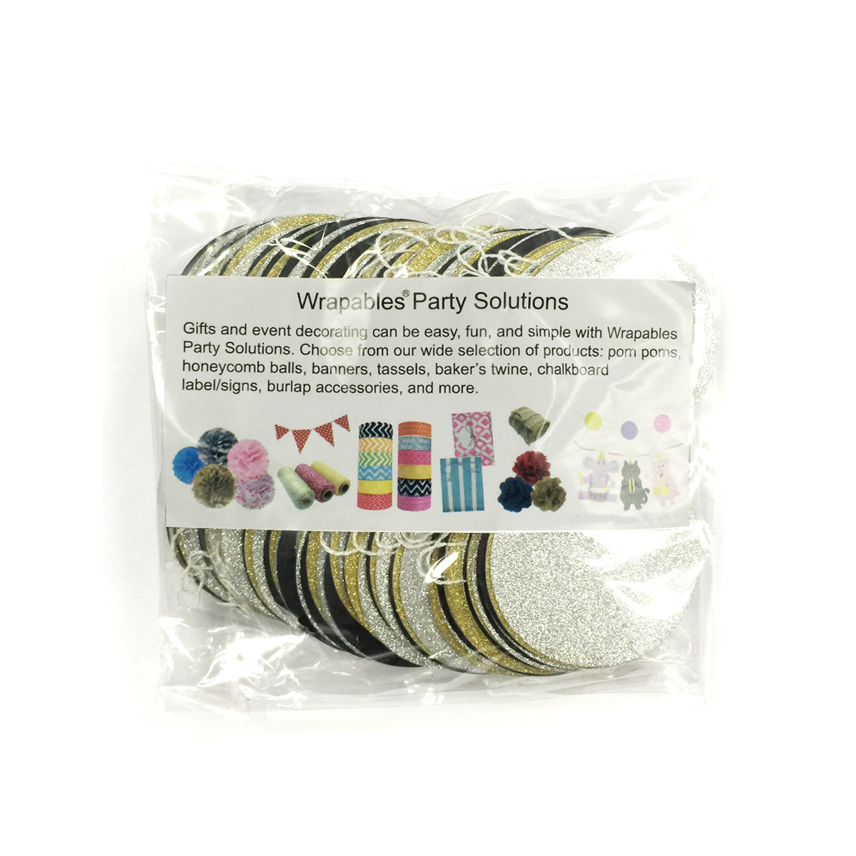 Wrapables 13ft Paper Circle Dot Garland Party Decorations (Set of 2)