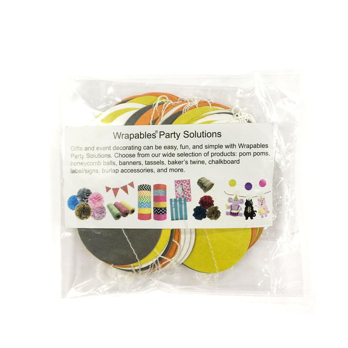 Wrapables 13ft Paper Circle Dot Garland Party Decorations (Set of 2)