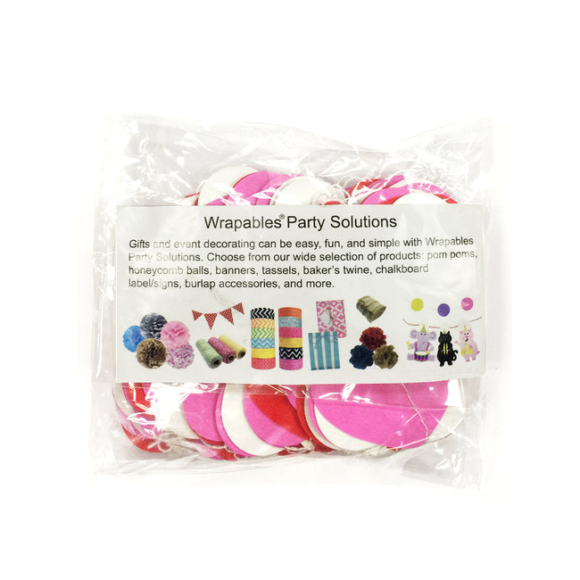 Wrapables 13ft Paper Heart Garland Party Decorations (Set of 2)