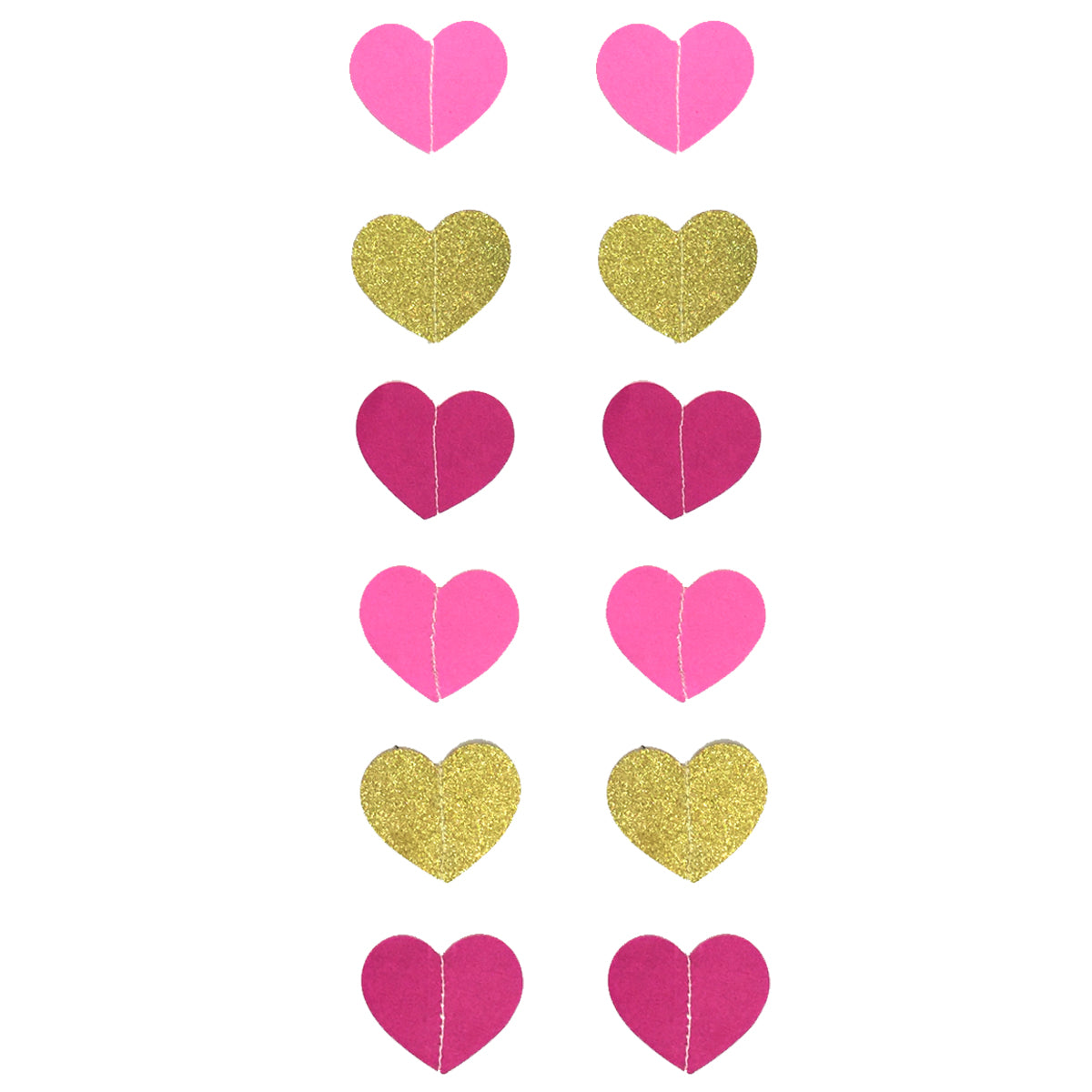 Wrapables 13ft Paper Heart Garland Party Decorations (Set of 2)