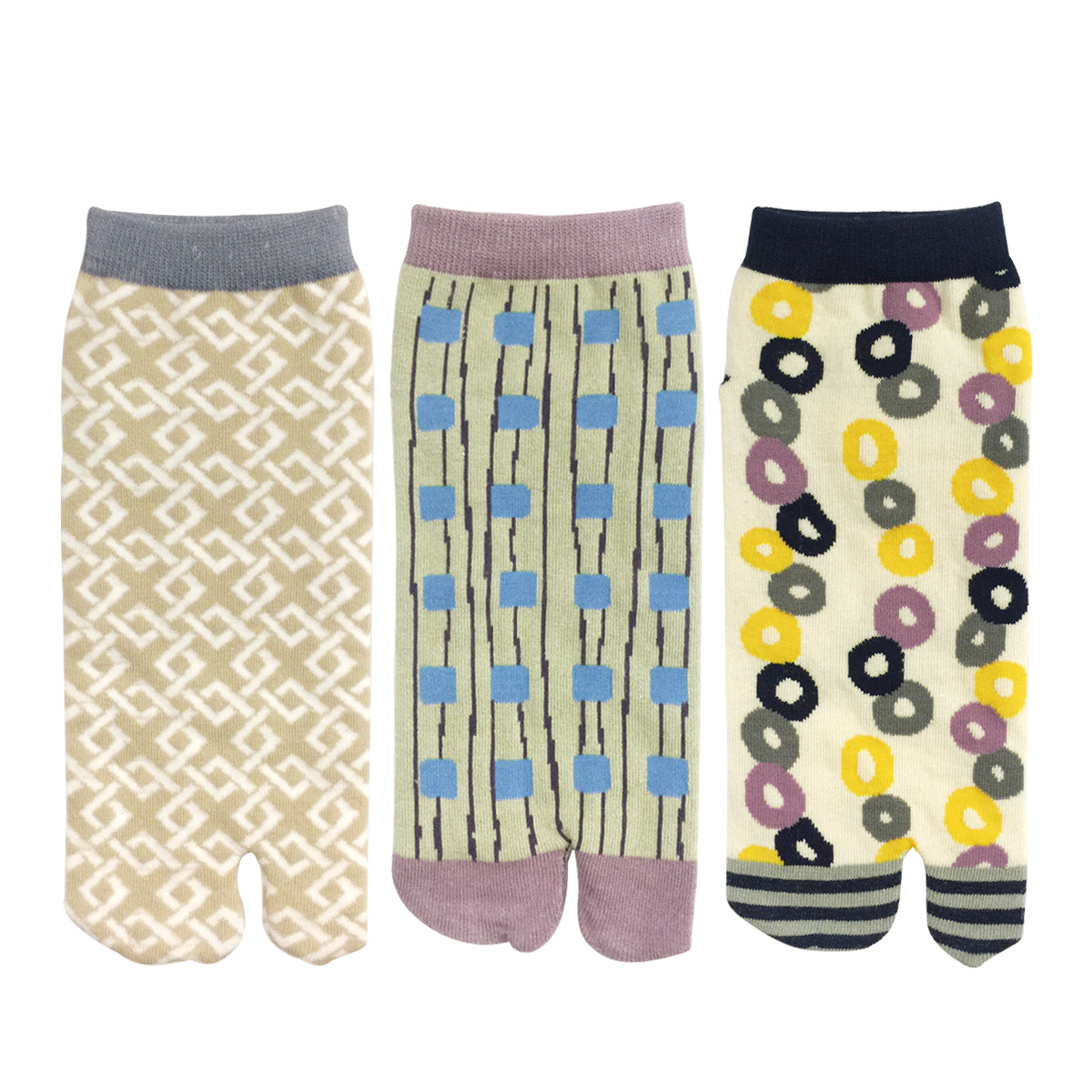 Wrapables Tabi Flip-Flop Socks (Set of 3)