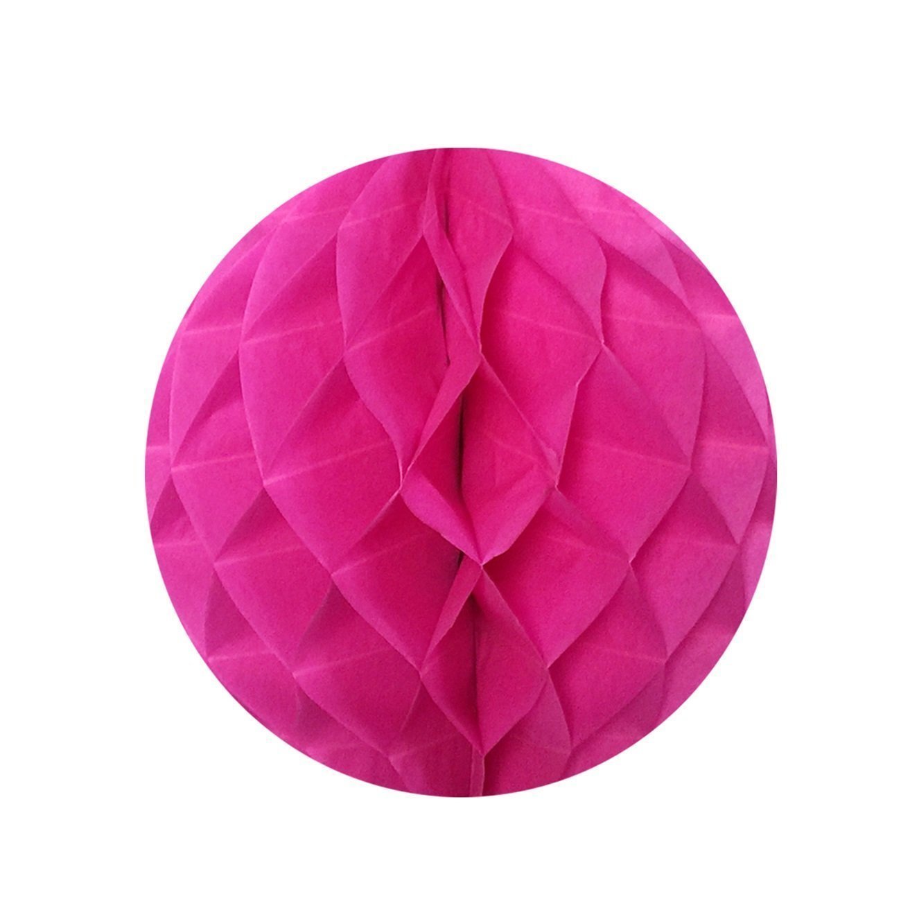 Wrapables Set of 21 Tissue Honeycomb Ball and Pom Pom Party Decorations, Pink/ Hot Pink/ White