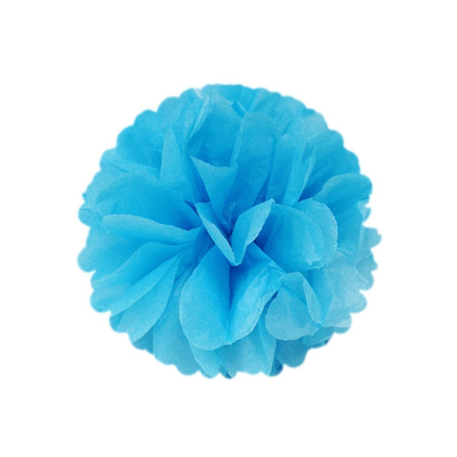 Wrapables Set of 21 Tissue Honeycomb Ball and Pom Pom Party Decorations, Blue/ Light Blue/ Aqua/ White