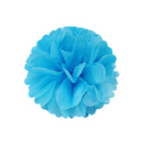 Wrapables Set of 21 Tissue Honeycomb Ball and Pom Pom Party Decorations, Blue/ Light Blue/ Aqua/ White