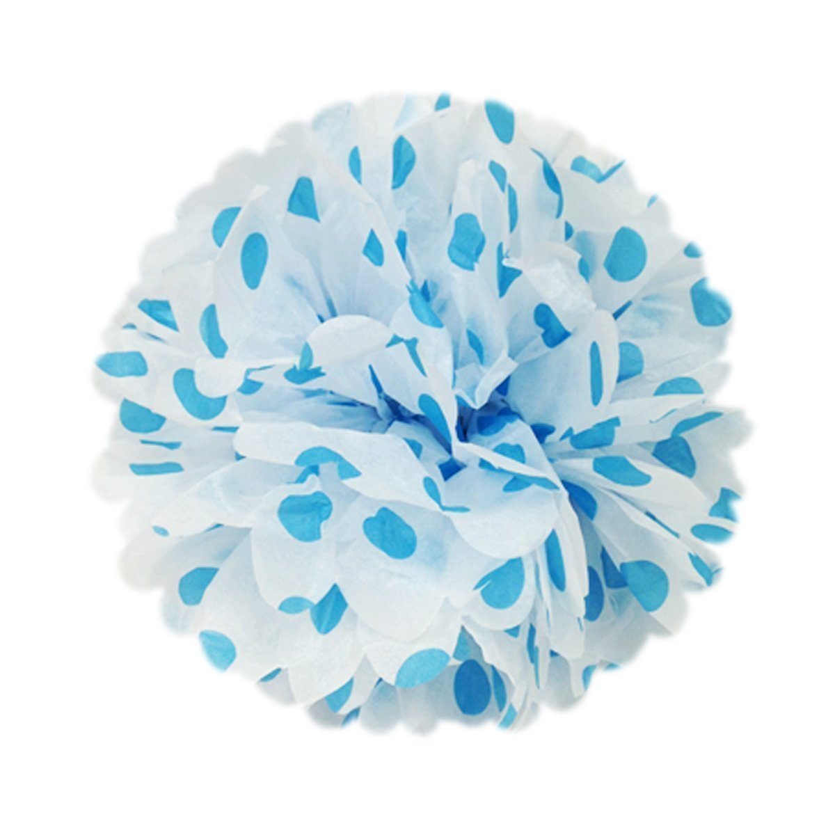 Wrapables Set of 21 Tissue Honeycomb Ball and Pom Pom Party Decorations, Blue/ Light Blue/ Aqua/ White