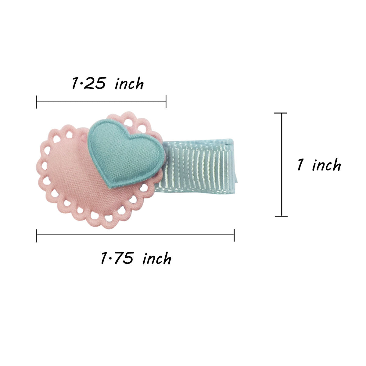 Wrapables Dress up Daisies and Hearts Spring Hair Clips, Set of 8