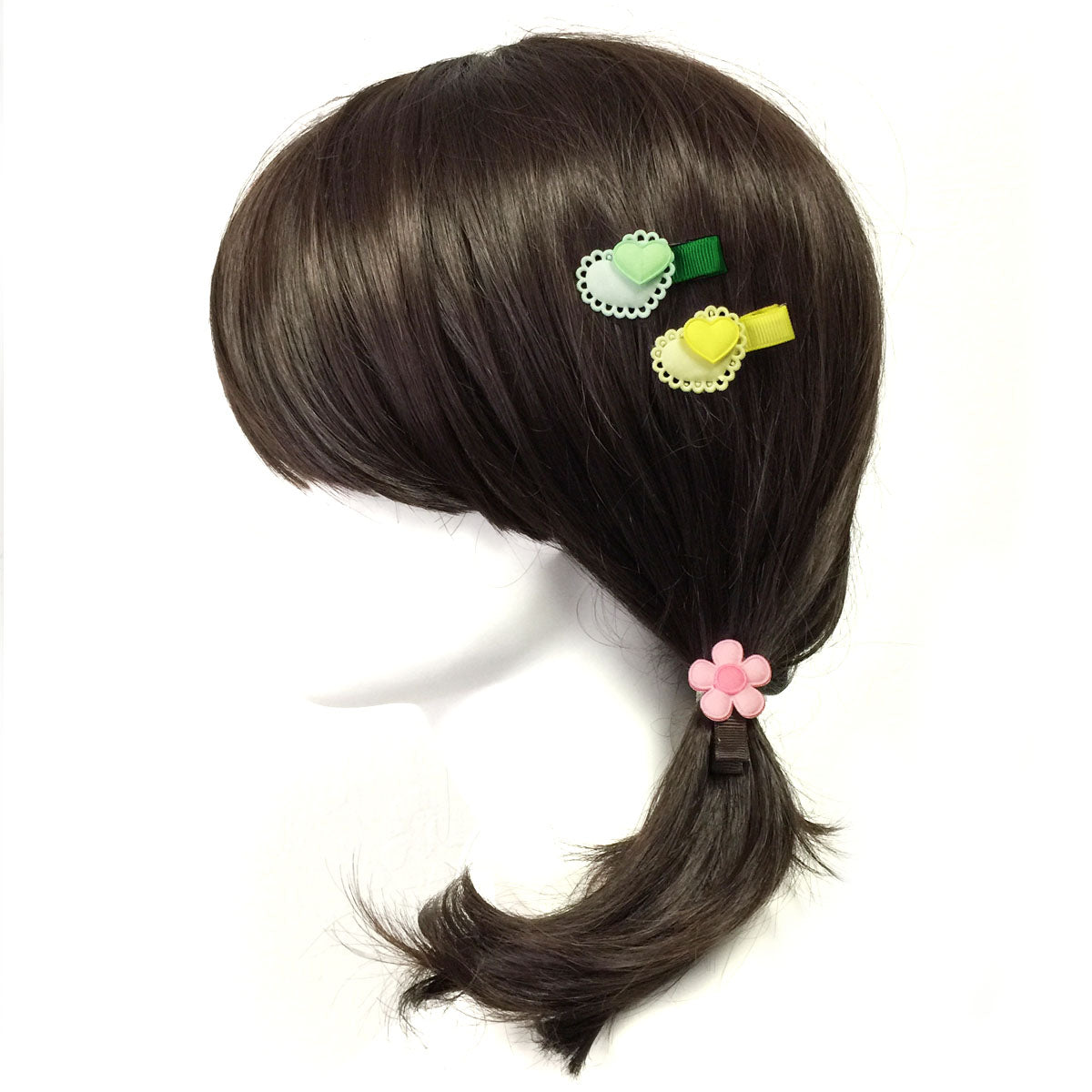 Wrapables Dress up Daisies and Hearts Spring Hair Clips, Set of 8