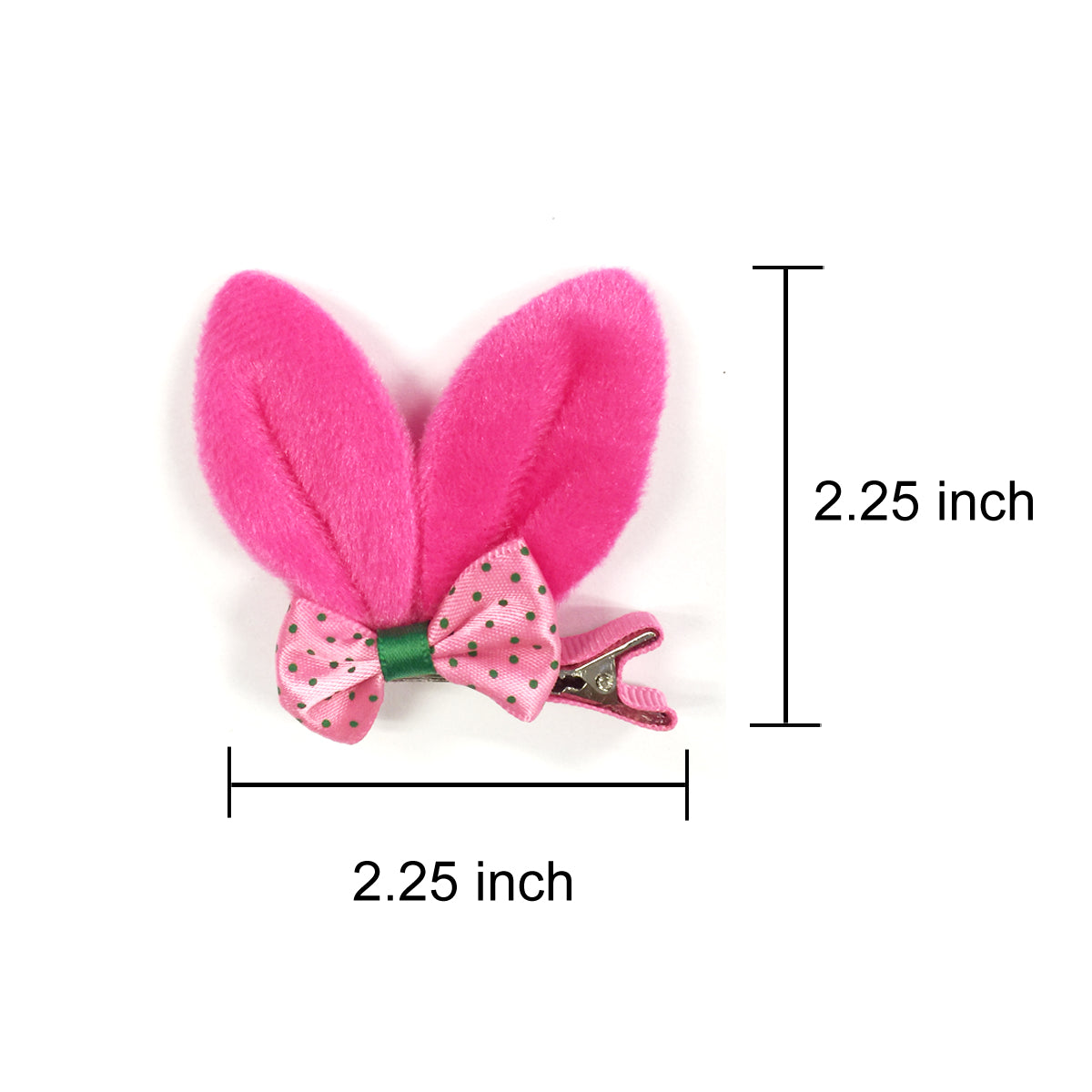 Wrapables Rabbit and Cat Ears with Bow Alligator Hair Clips (Set of 12)