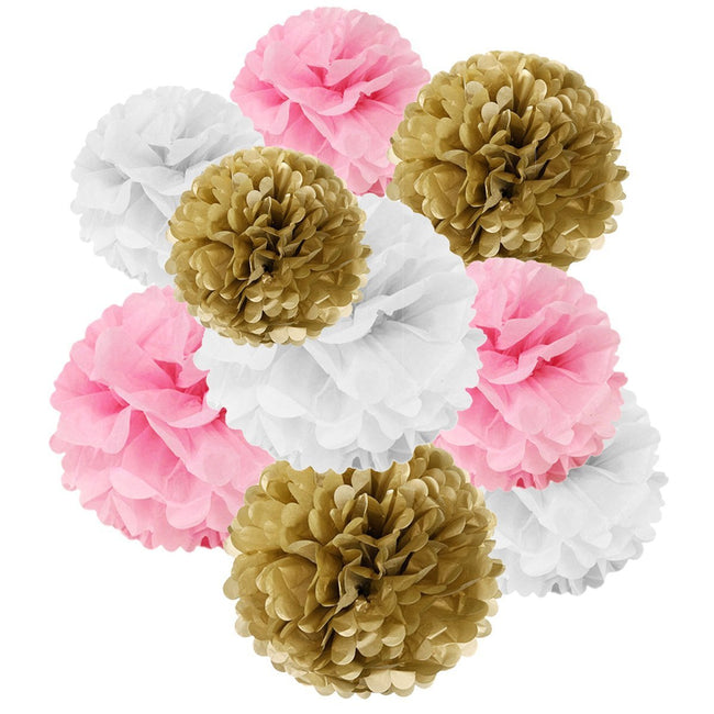 Wrapables Set of 18 Tissue Pom Pom Party Decorations