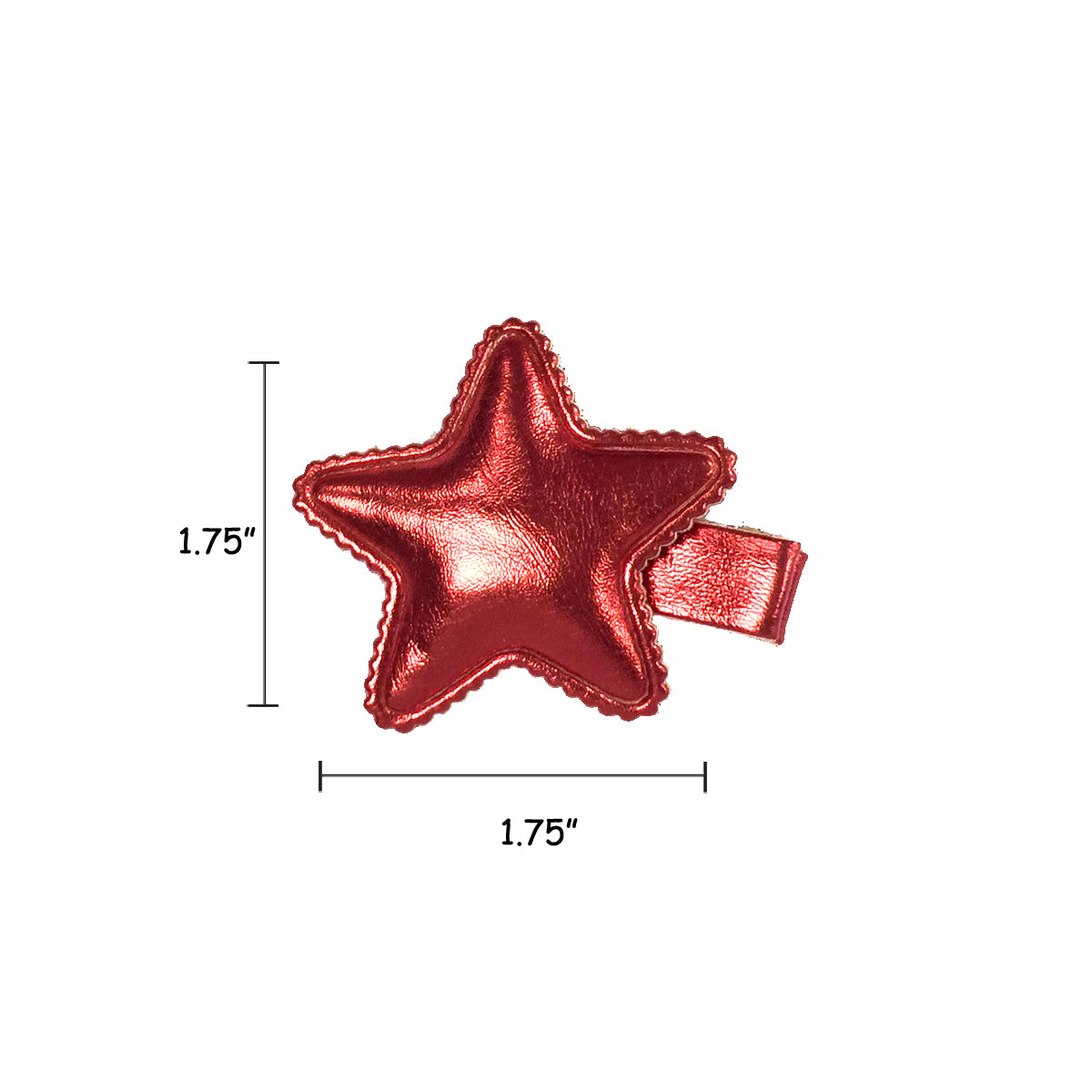 Wrapables Dress Up Princess Star Metallic Shine Alligator Hair Clips for Baby Toddler, Set of 6, Silver Collection