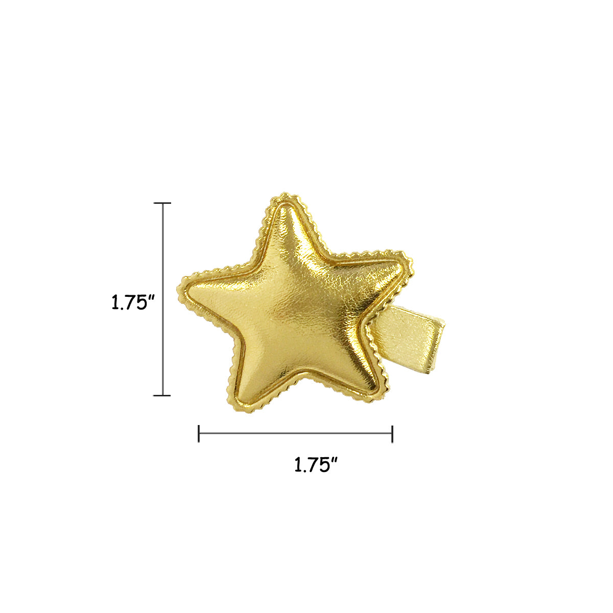 Wrapables Dress Up Princess Star Metallic Shine Alligator Hair Clips for Baby Toddler, Set of 6, Gold Collection