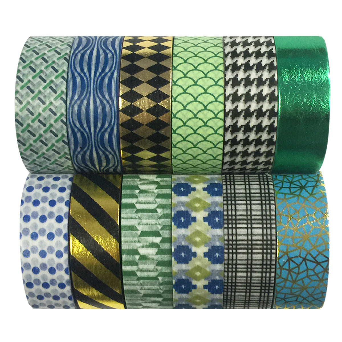 Wrapables Washi Masking Tape Collection, Set of 12