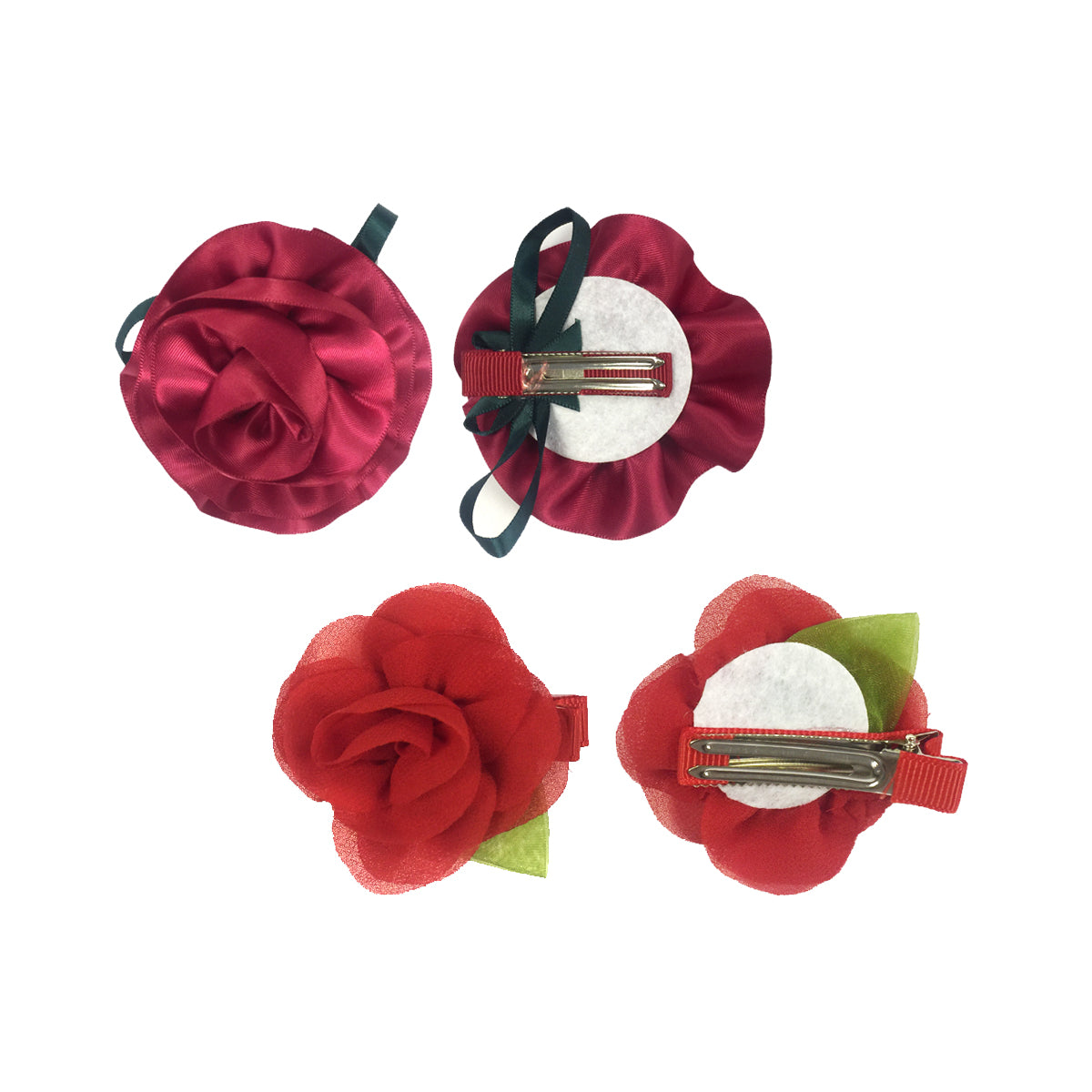 Wrapables Red and Bold Hair Clips (Set of 12)