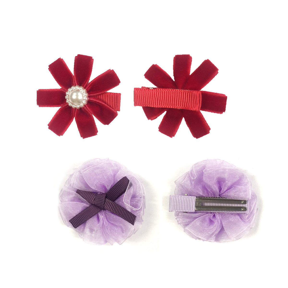 Wrapables Red and Bold Hair Clips (Set of 12)