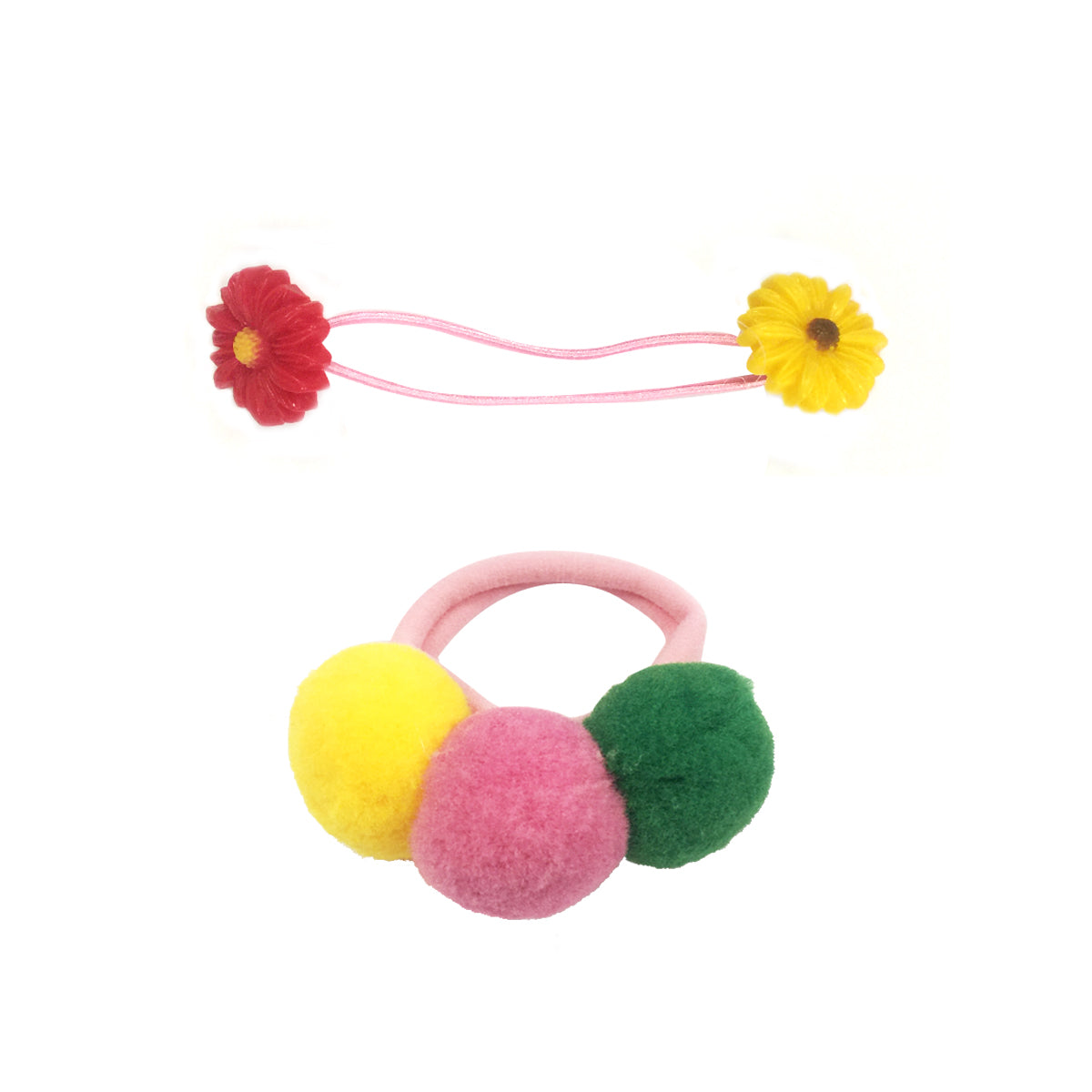 Wrapables Rainbow Flowers and Bows Hair Accessories (Set of 12)