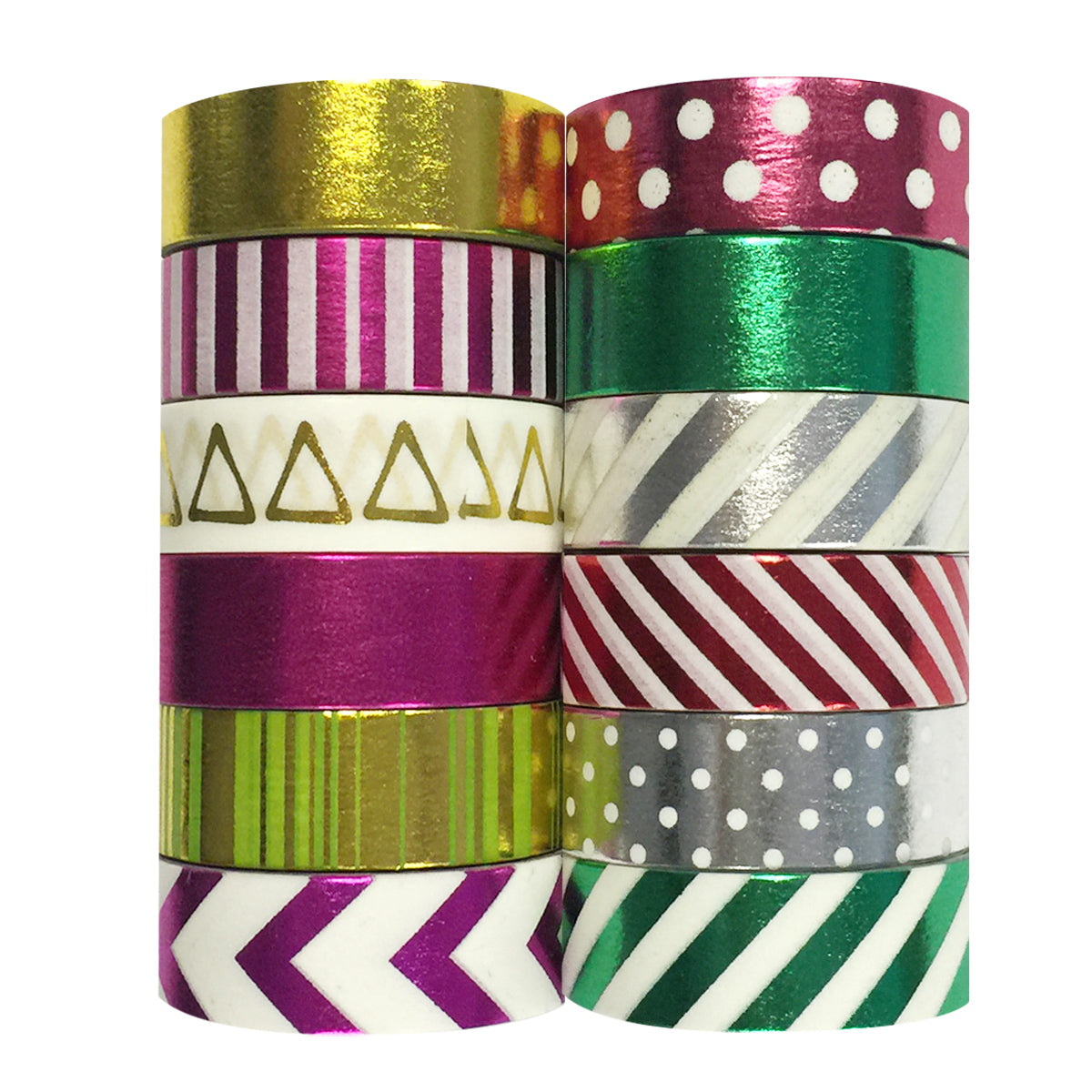 Wrapables  Washi Tapes Decorative Masking Tapes, Set of 12