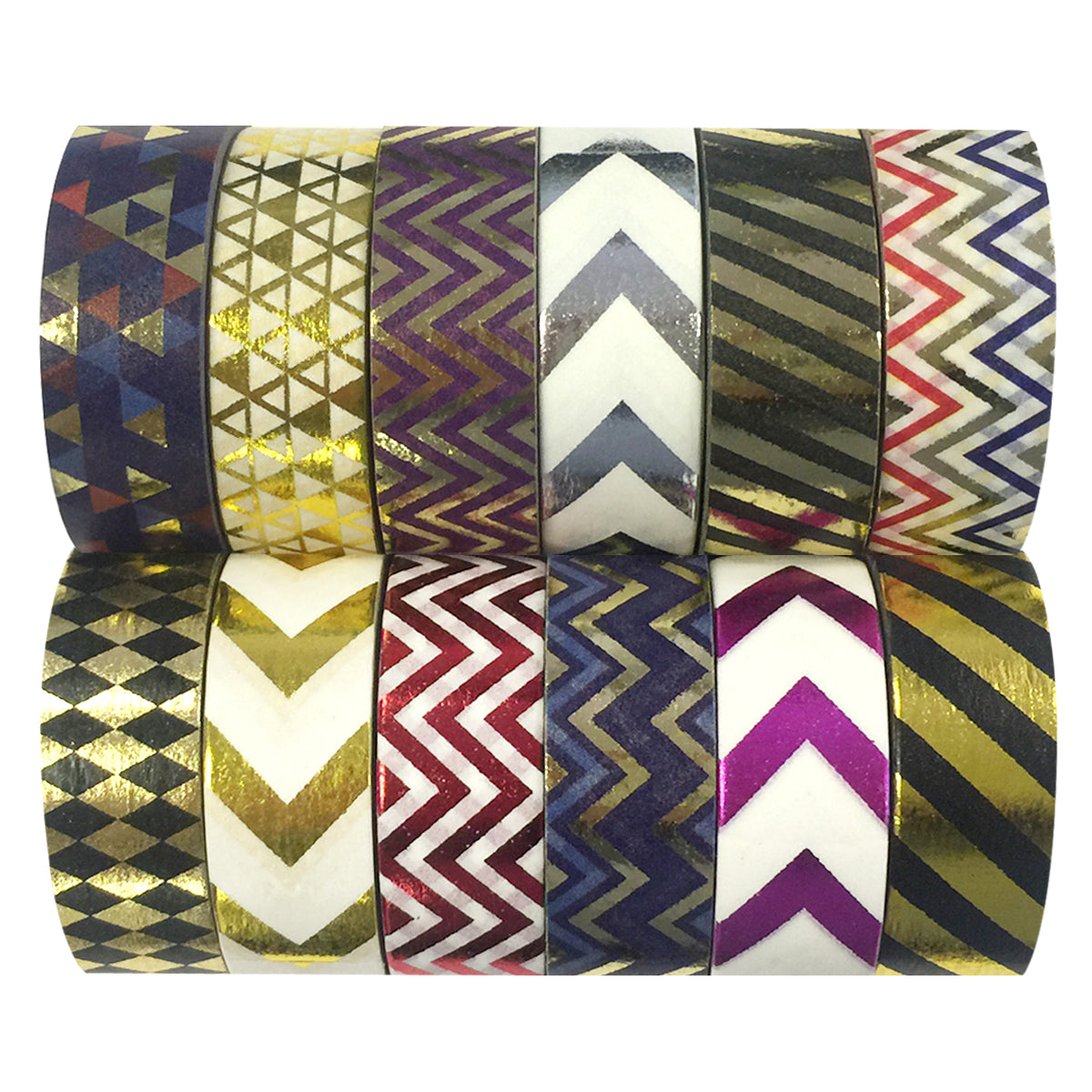 Wrapables  Washi Tapes Decorative Masking Tapes, Set of 12