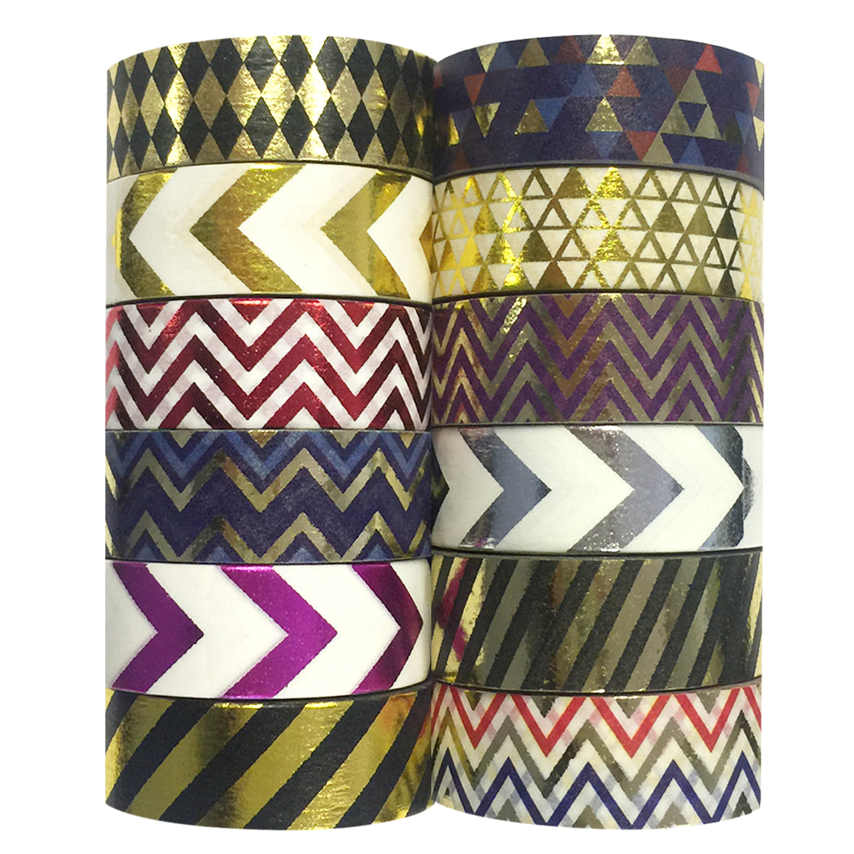 Wrapables  Washi Tapes Decorative Masking Tapes, Set of 12