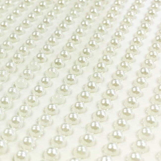 Wrapables 3mm Acrylic Pearl Adhesive Rhinestone Stickers, 750pcs