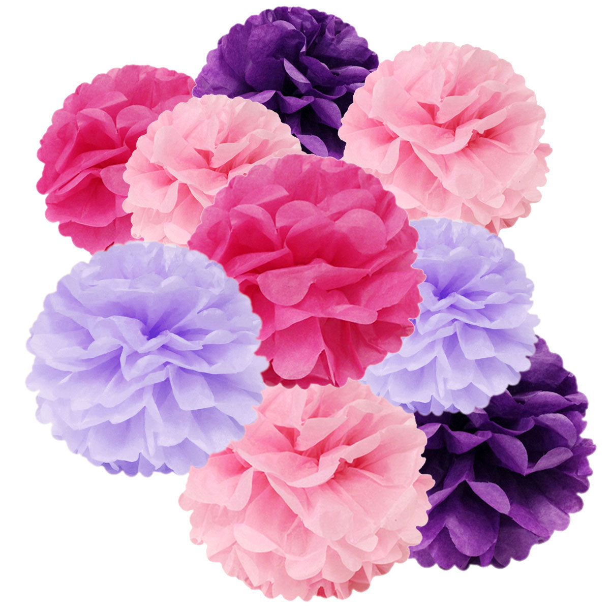 Wrapables Set of 12 Tissue Pom Pom Party Decorations