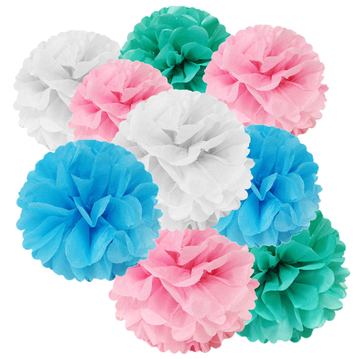 Wrapables Set of 12 Tissue Pom Pom Party Decorations