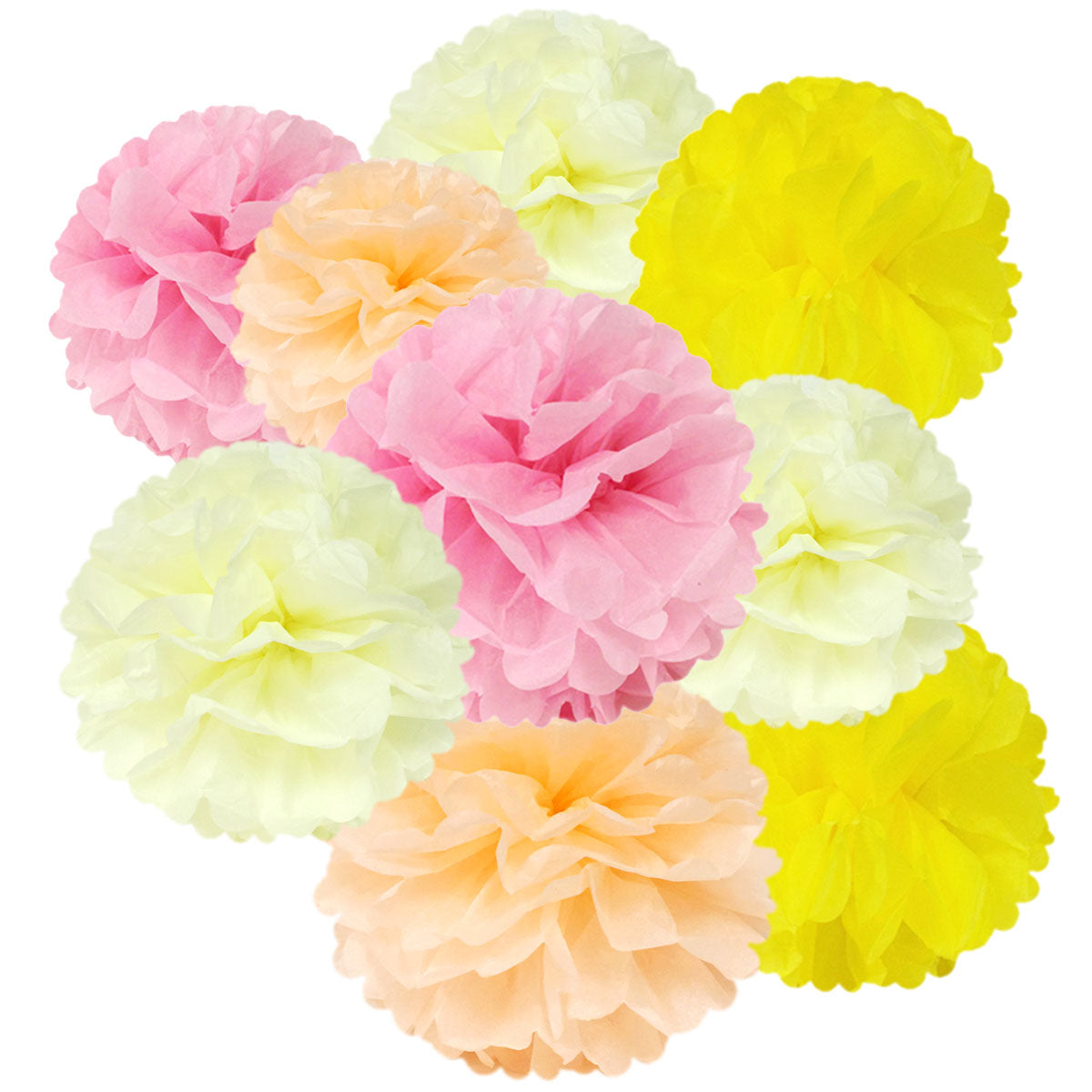 Wrapables Set of 12 Tissue Pom Pom Party Decorations