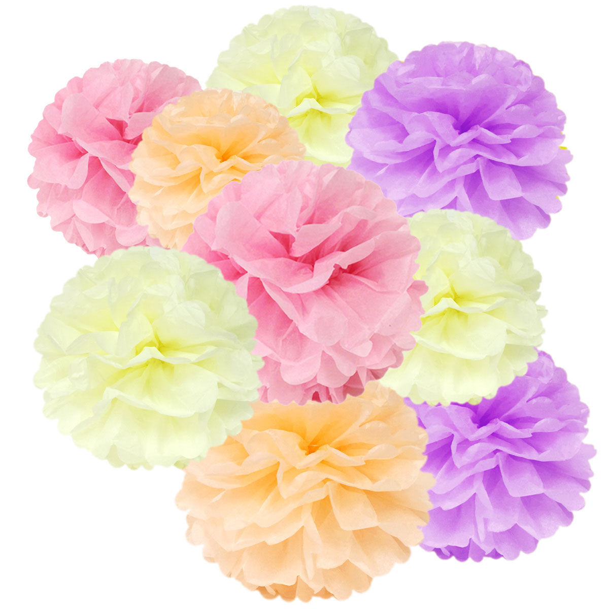 Wrapables Set of 12 Tissue Pom Pom Party Decorations