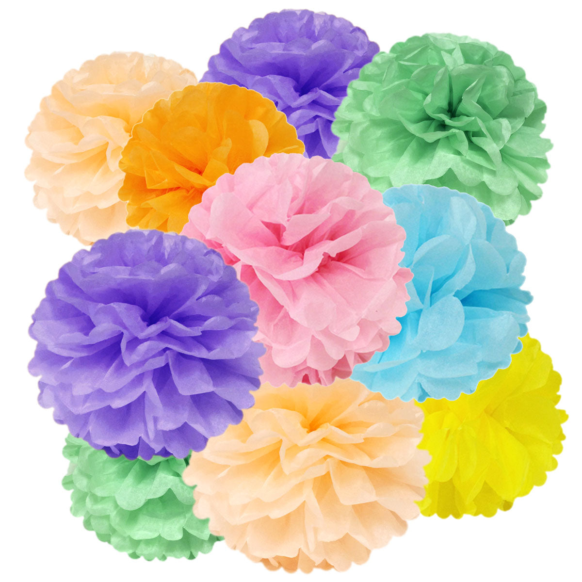 Wrapables Set of 18 Tissue Pom Pom Party Decorations
