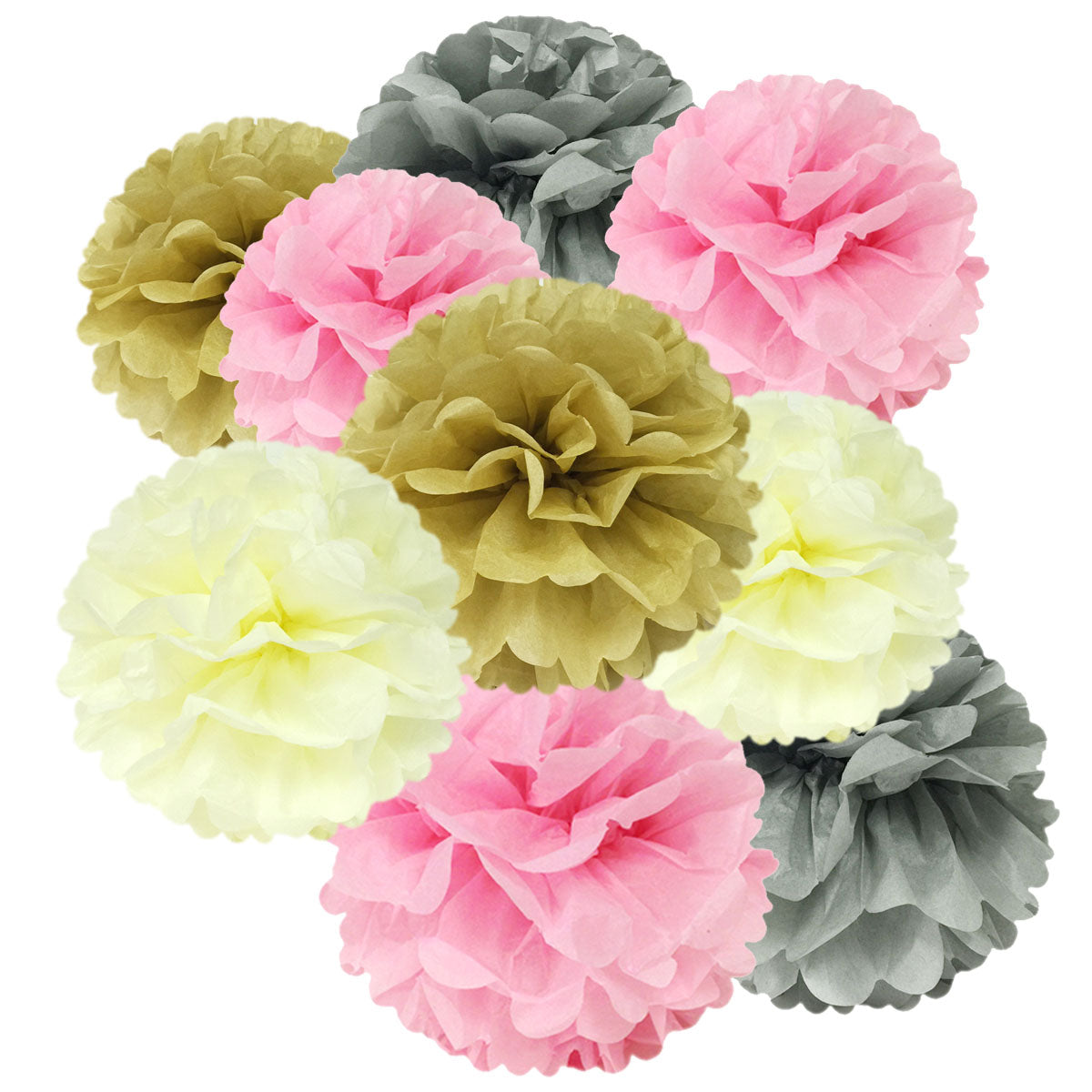 Wrapables Set of 12 Tissue Pom Pom Party Decorations