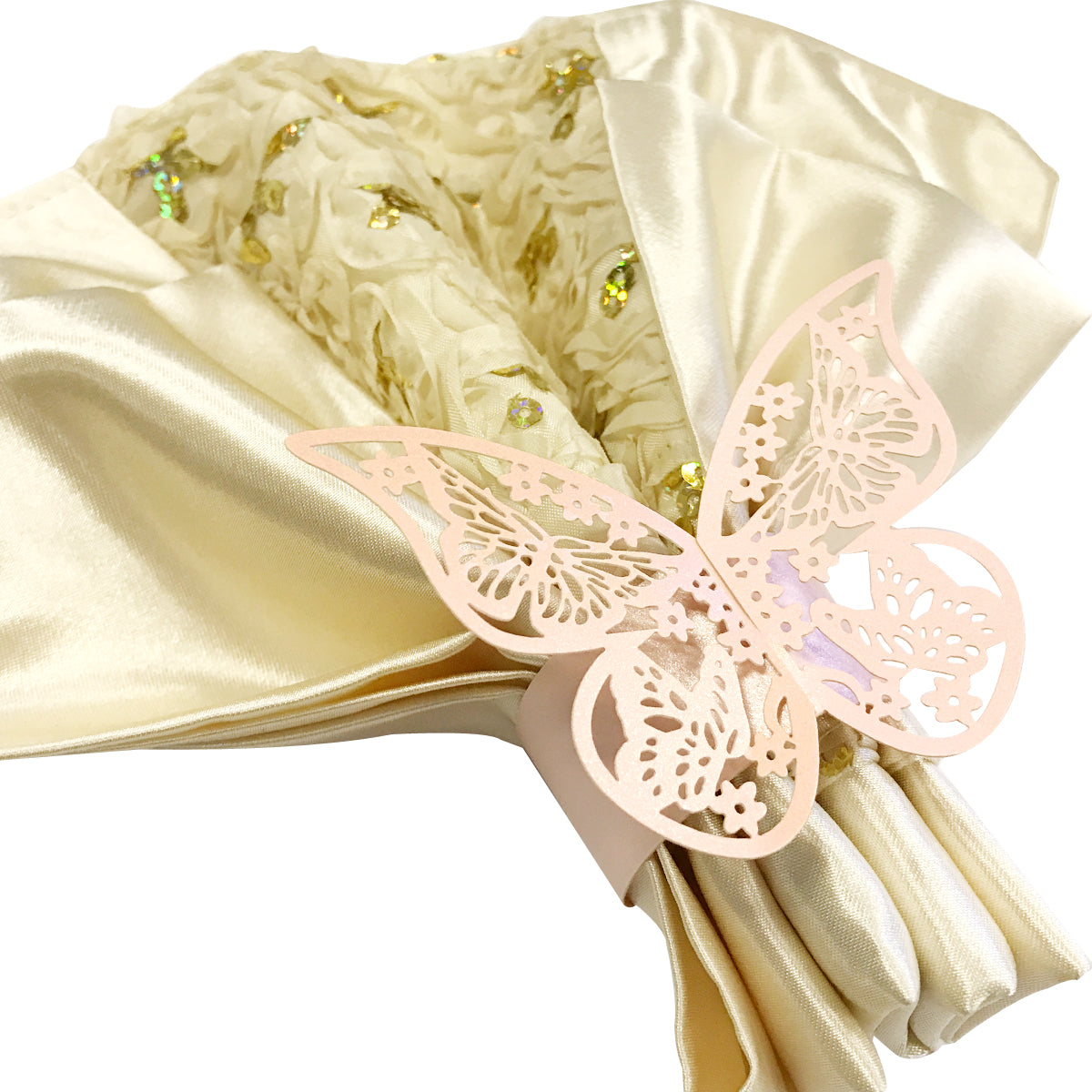 Wrapables Butterflies Wedding Decor Napkin Rings (Set of 50)