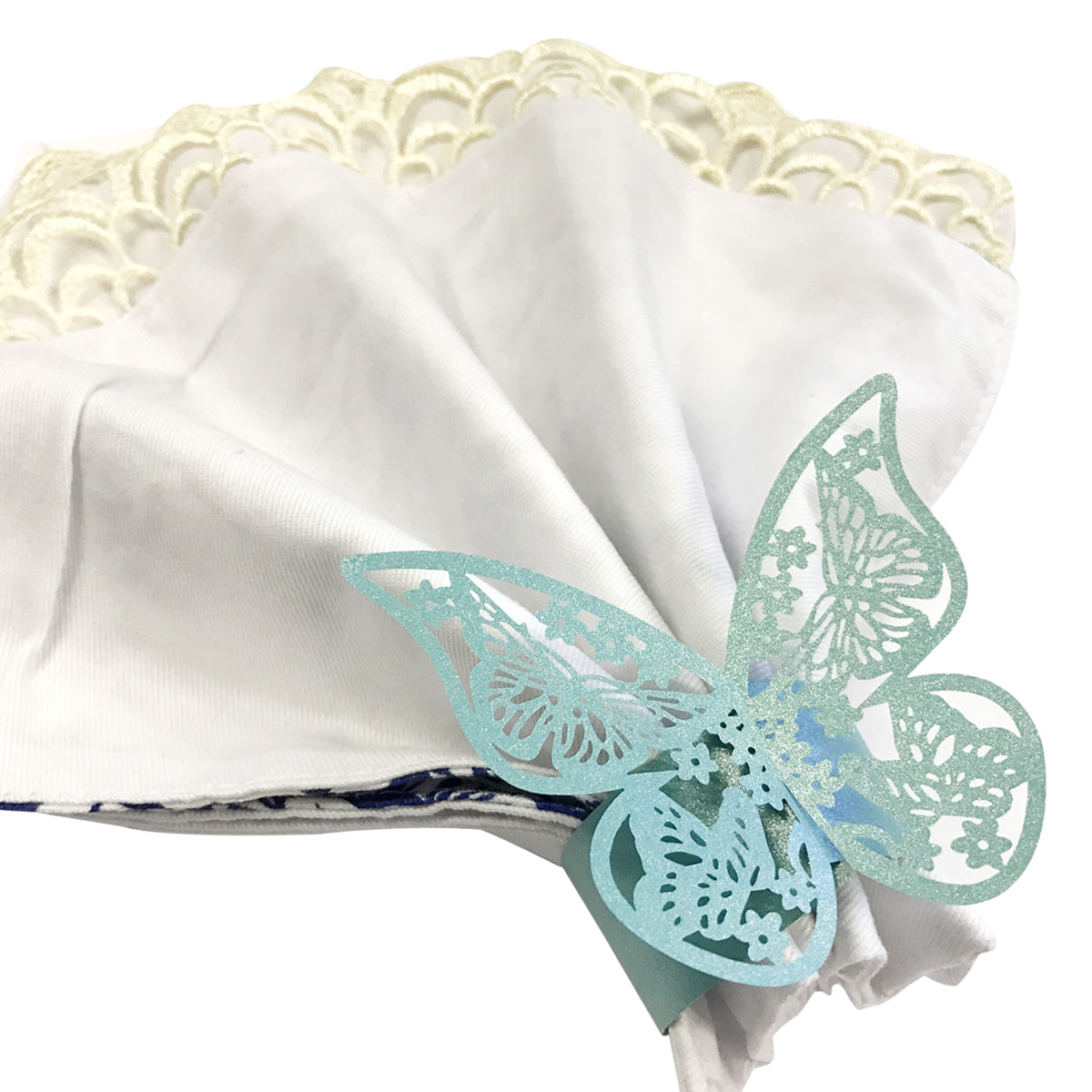 Wrapables Butterflies Wedding Decor Napkin Rings (Set of 50)