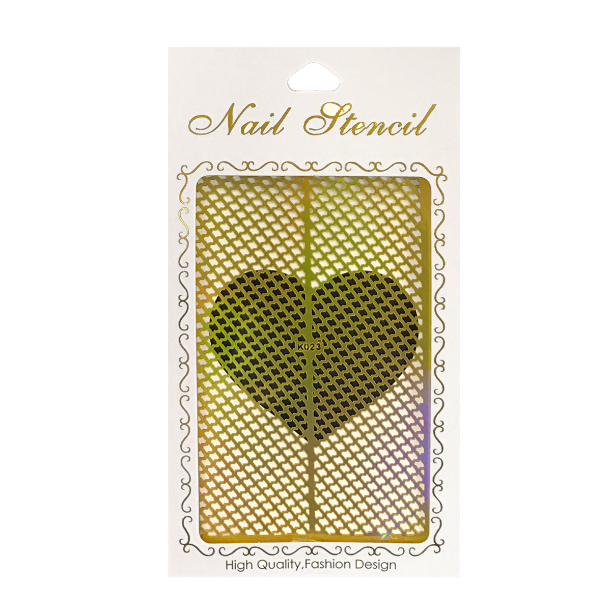 Wrapables Gold Nail Art Guide Large Nail Stencil Sheet