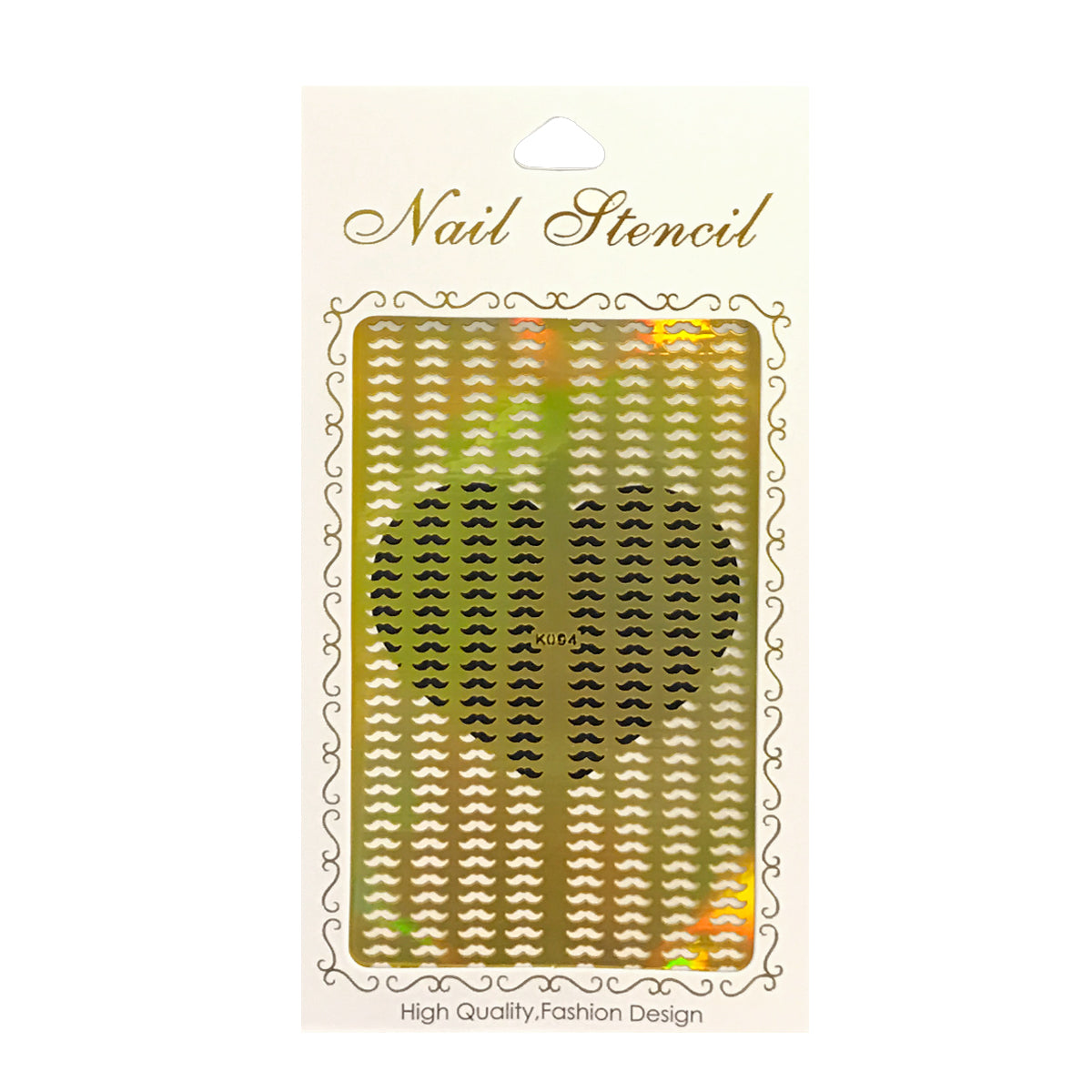 Wrapables Gold Nail Art Guide Large Nail Stencil Sheet