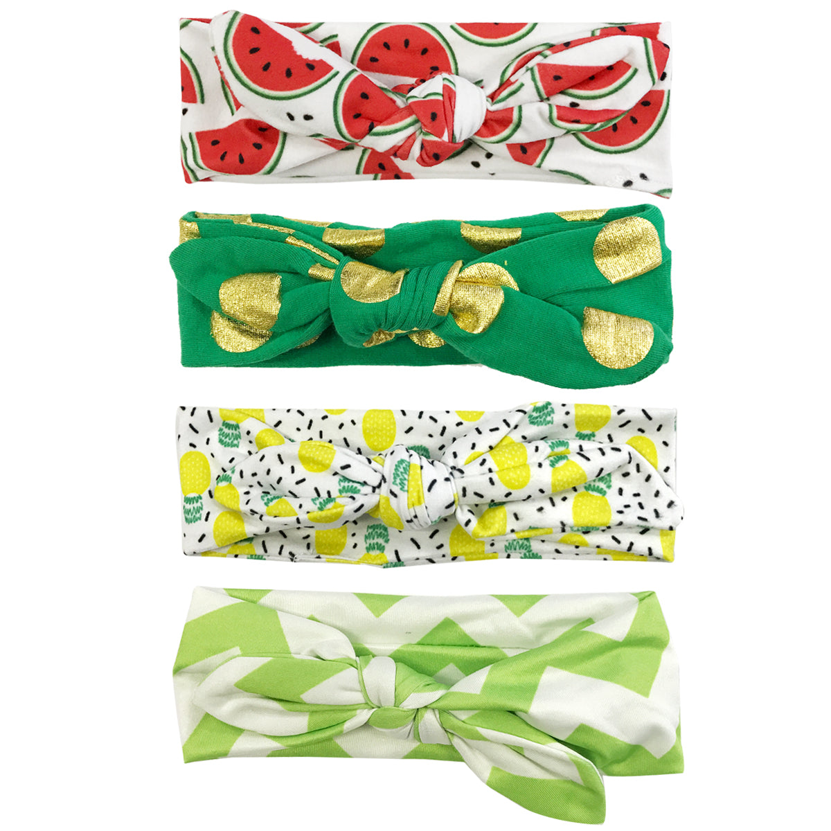 Wrapables Girls Boho Knotted Headband Headwrap (Set of 4)