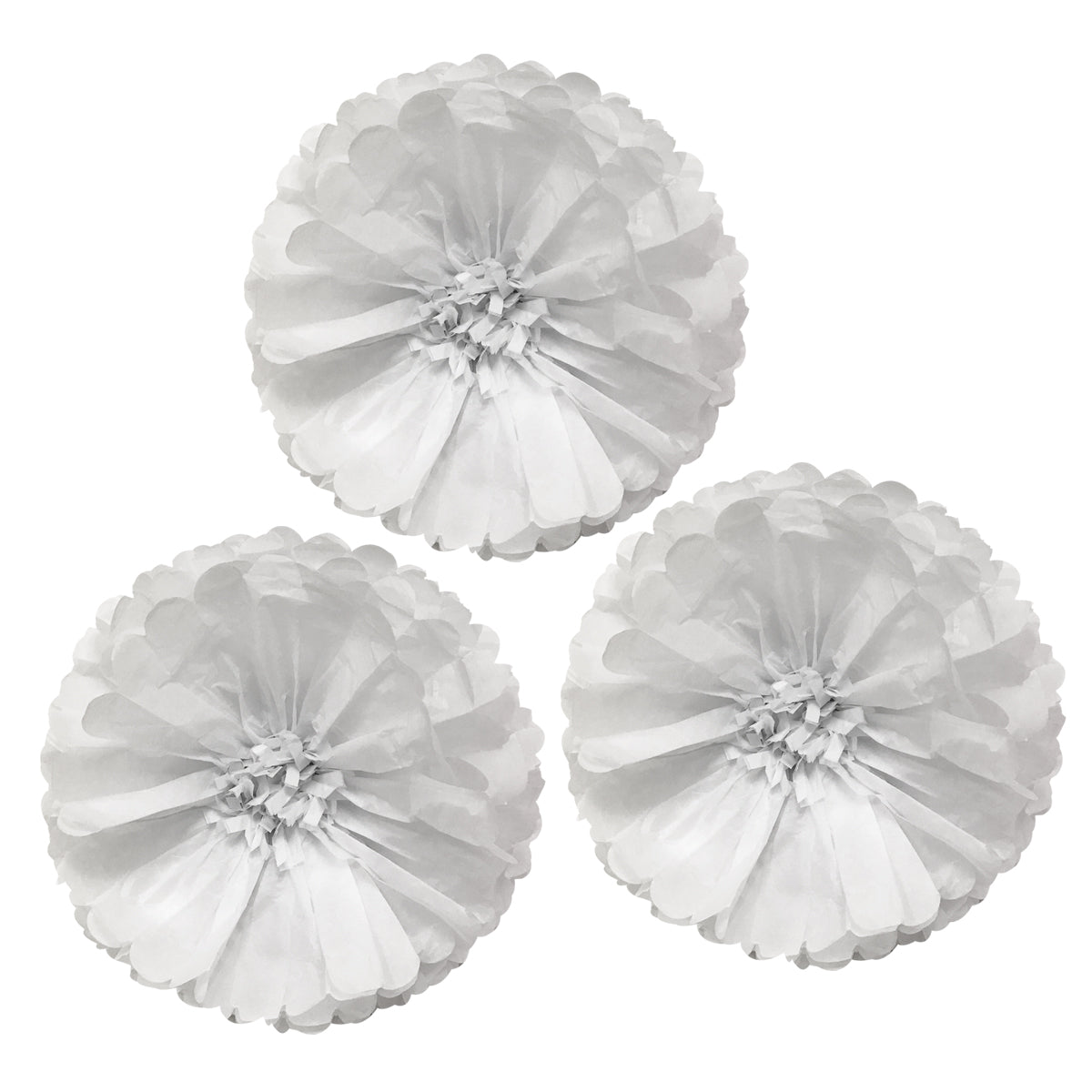 Wrapables Set of 3 Tissue Flower Pom Poms Party Decorations for Weddings, Birthday Parties Baby Showers and Nursery Decor