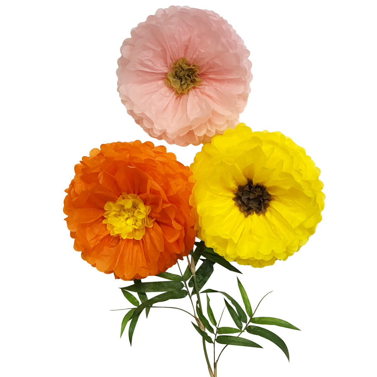 Wrapables Set of 3 Tissue Flower Pom Poms Party Decorations for Weddings, Birthday Parties Baby Showers and Nursery Decor