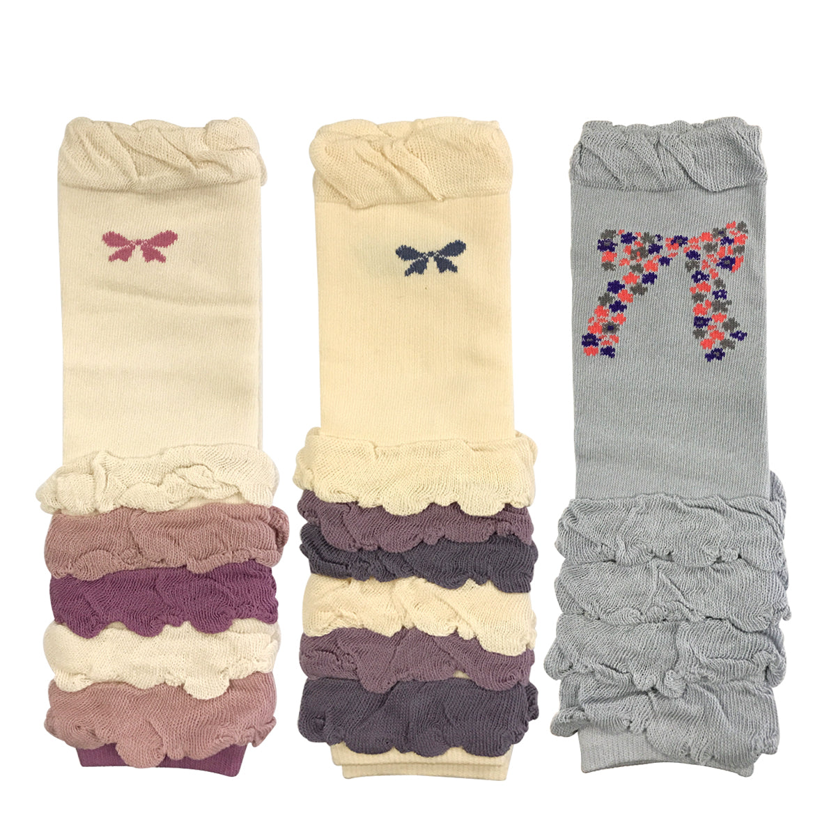 Wrapables Colorful Baby Leg Warmers Set of 3