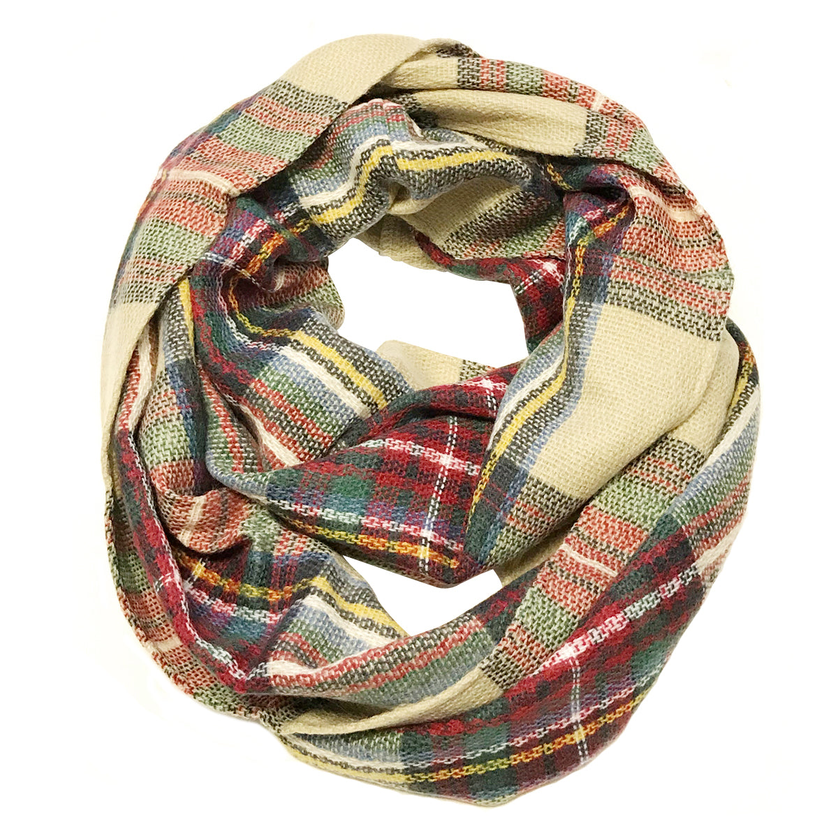 Wrapables Plaid Print Infinity Scarf