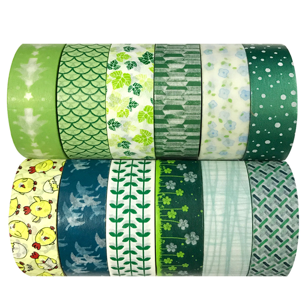 Wrapables Washi Masking Tape Collection, Set of 12
