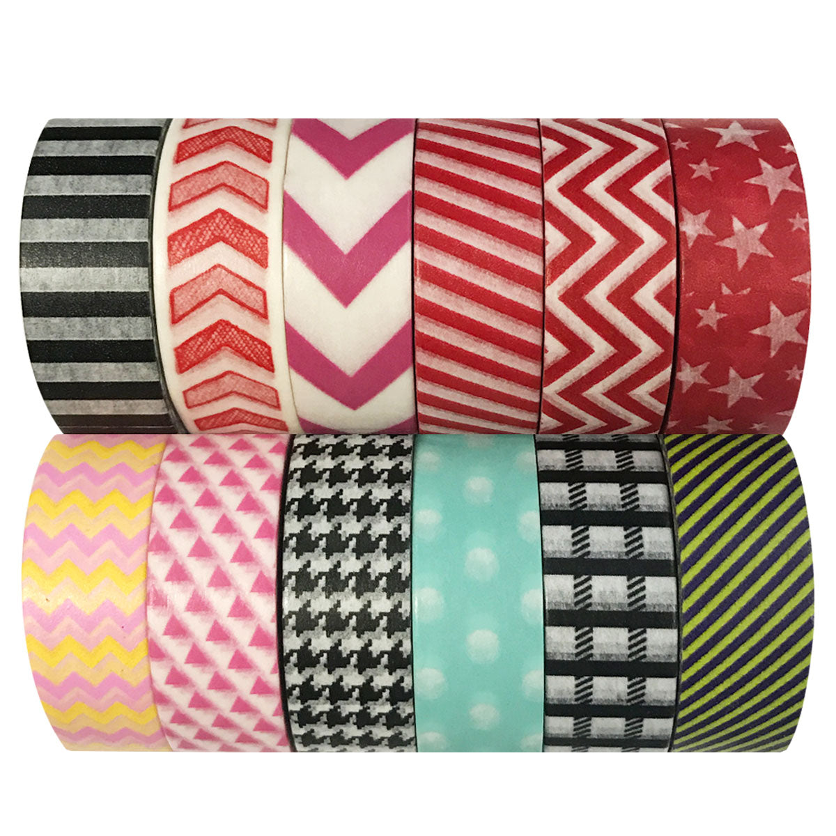 Wrapables Washi Masking Tape Collection, Set of 12