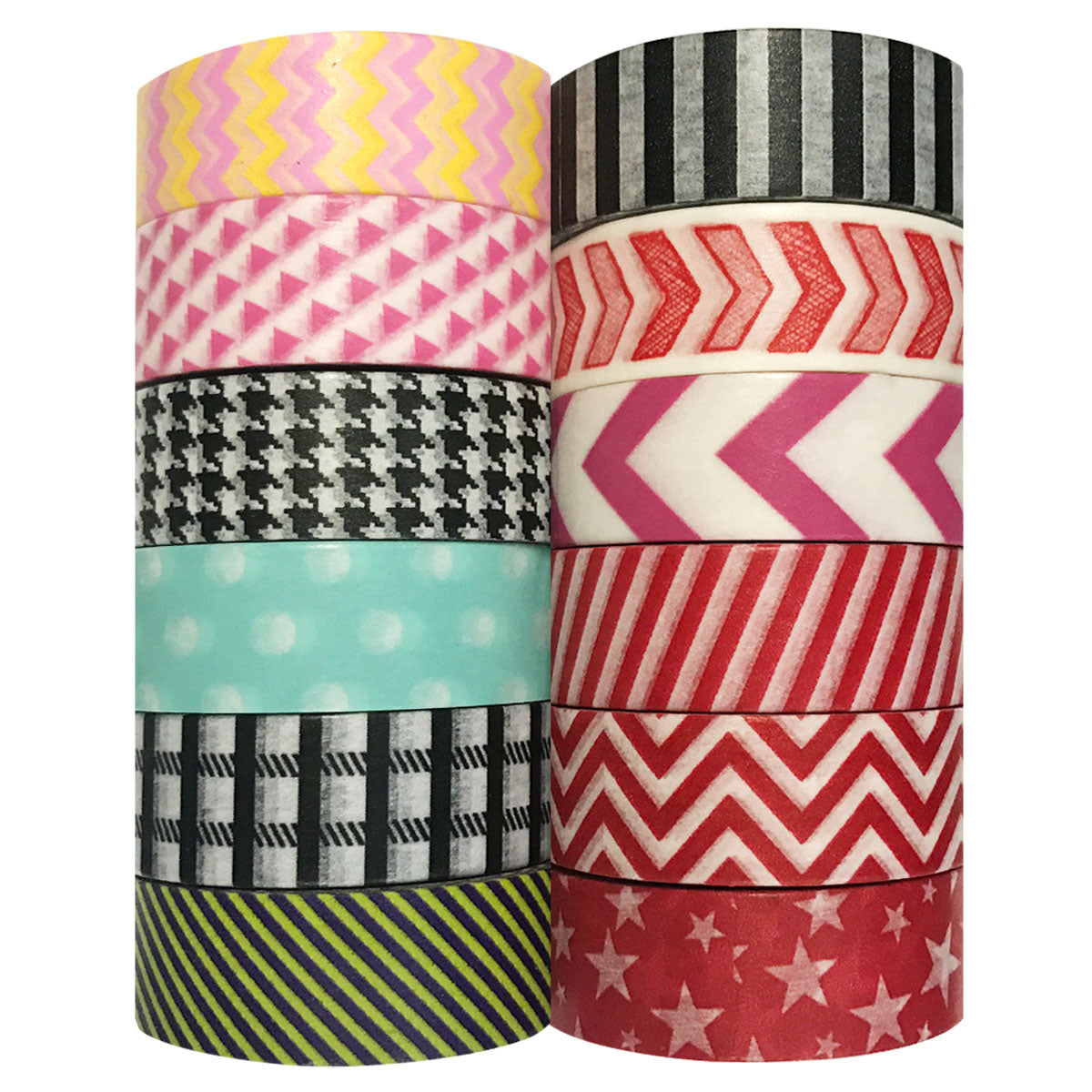Wrapables Washi Masking Tape Collection, Set of 12